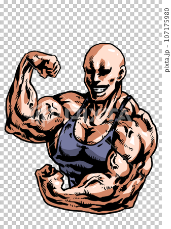 muscular macho muscular macho 107175980