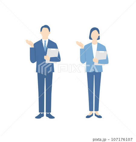 案内するビジネスパーソン 107176107