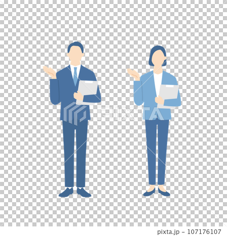 案内するビジネスパーソン 107176107