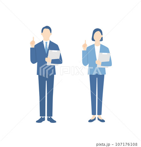 ポイントを説明するビジネスパーソン 107176108