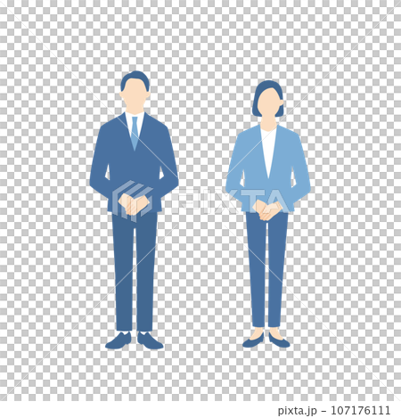 A business person who welcomes you with folded hands 107176111