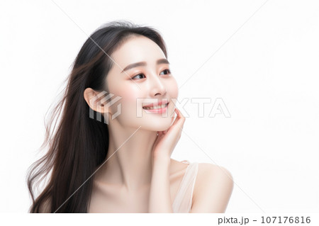 美容・スキンケア・ビューティー(頬に手) 美容・スキンケア・ビューティー(頬に手) 107176816