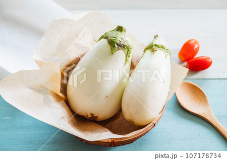 秋野菜 白ナス 秋野菜 白ナス 107178734