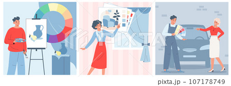 Color Palette Composition Set 107178749