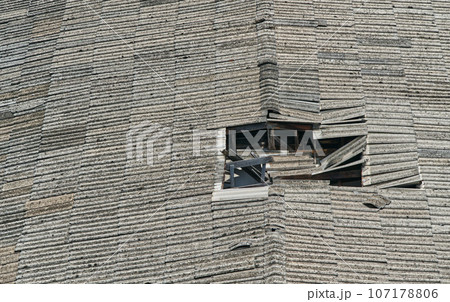 The big hole at the old roof 107178806