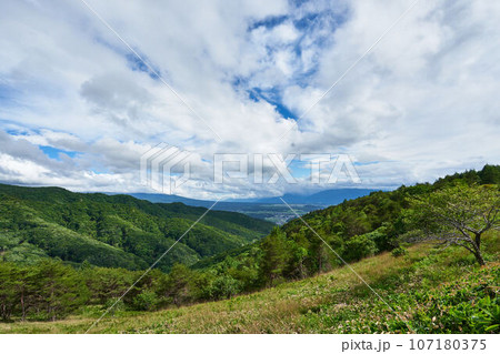 長野県　ビーナスライン　 白樺湖展望台からの景色 107180375