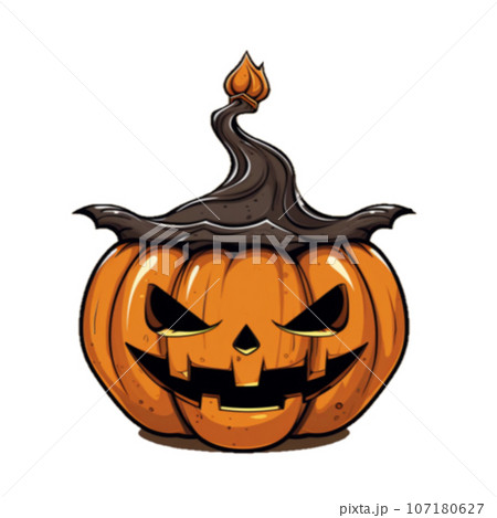 かぼちゃとオレンジ色のカボチャと大きいカボチャ 107180627