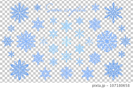 Delicate snowflake illustration set_color 107180658