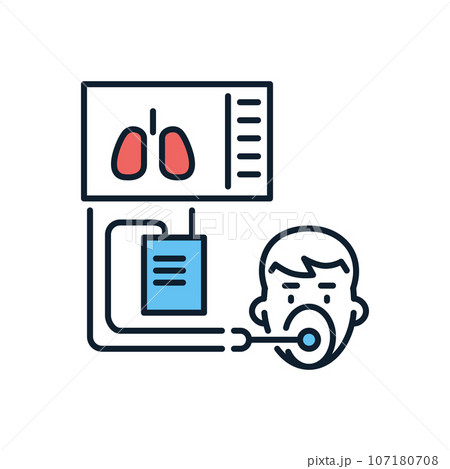 Medical ventilator related vector icon. Medical ventilator related vector icon. 107180708