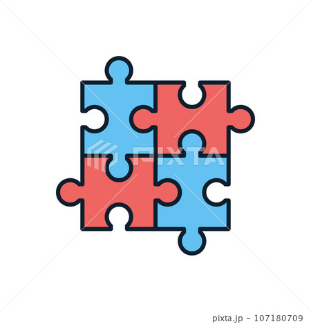 Puzzle related vector icon Puzzle related vector icon 107180709