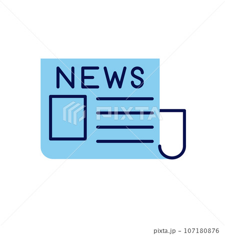 Newspaper related vector icon 107180876
