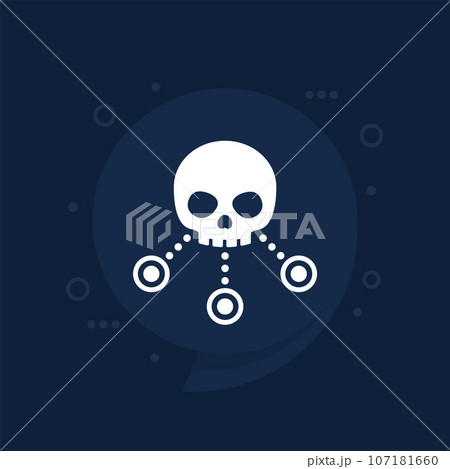 malware, computer virus icon, vector malware, computer virus icon, vector 107181660
