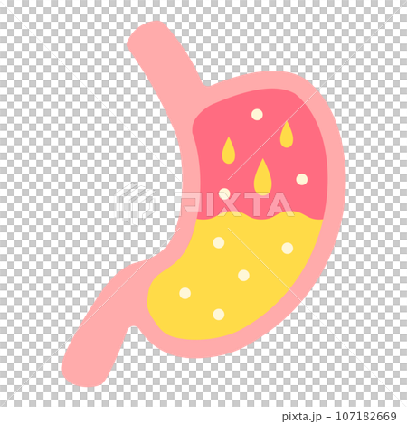 胃產生胃酸的圖像插圖 107182669