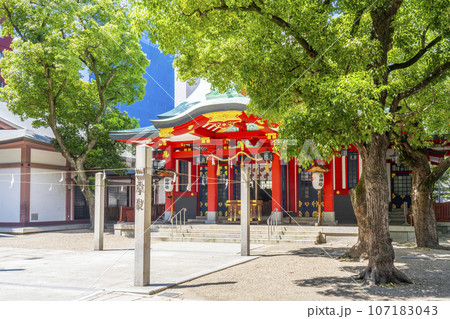 御霊神社 　本殿　注連柱（大阪市中央区淡路町） 107183043