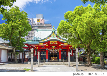 御霊神社 本殿 注連柱(大阪市中央区淡路町) 御霊神社 本殿 注連柱(大阪市中央区淡路町) 107183053
