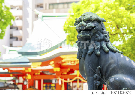 御霊神社 　青銅狛犬（大阪市中央区淡路町） 107183070