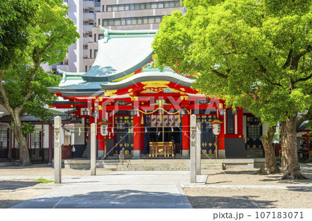 御霊神社 本殿 注連柱(大阪市中央区淡路町) 御霊神社 本殿 注連柱(大阪市中央区淡路町) 107183071