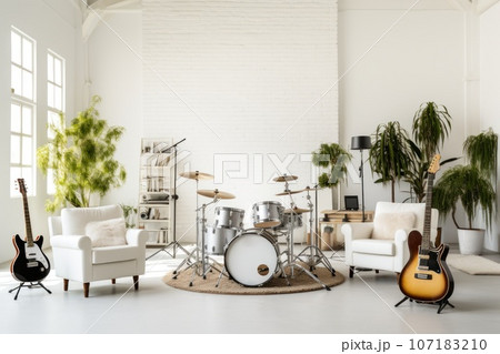 Interior music practice room, Generate with ai 107183210