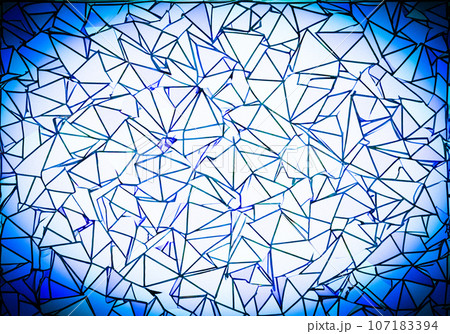 ステンドグラス モザイク柄の水彩風パターン 背景壁紙のイラスト素材