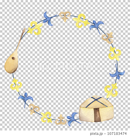 Kazakh round frame Kazakh round frame 107183474