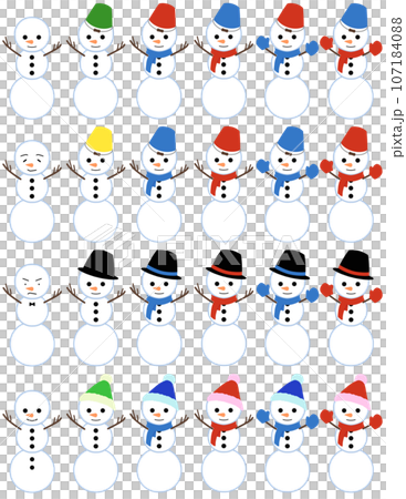 3 tiers of various snowmen 3 tiers of various snowmen 107184088