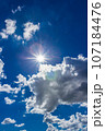 Clound in blue sky and sun 107184476