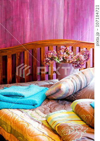Purple bedroom 107184721