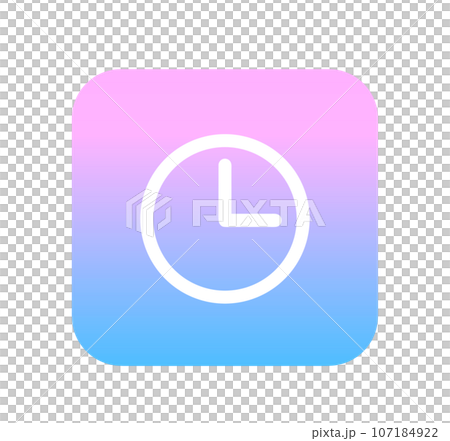 Cute gradation clock app 107184922