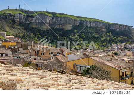 The rooftops of Corleone on the island of Sicily 107188334