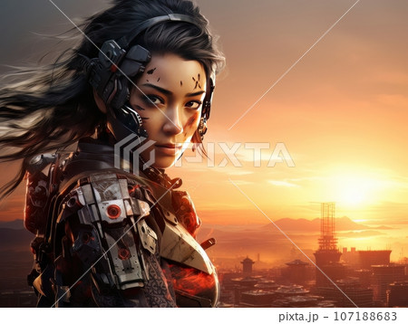 Rite of baptism in water of African Jesus Christ AI 107188683