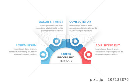 Infographic Template with 4 Steps 107188876
