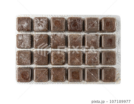 Fish Food Isolated, Insect Briquettes, Frozen Artemia, Cold Daphnia, Frozen Bloodworm Fish Food Isolated, Insect Briquettes, Frozen Artemia, Cold Daphnia, Frozen Bloodworm 107189977