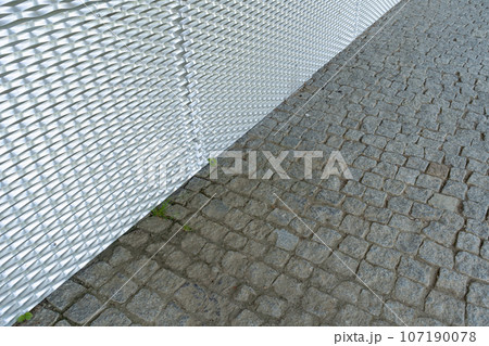 Old Stone Pavement Texture Background, Granite Cobblestone Road Pattern, Vintage Block Sidewalk Old Stone Pavement Texture Background, Granite Cobblestone Road Pattern, Vintage Block Sidewalk 107190078
