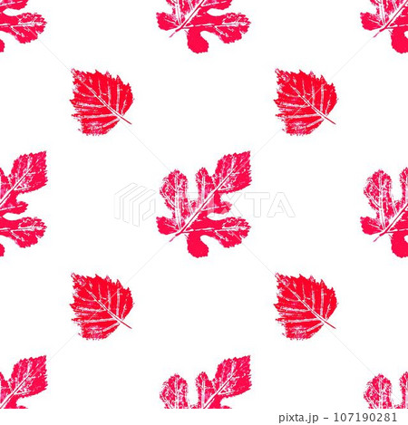 Ink messy drops leaves illustration. Print for cloth design, textile, fabric, wallpaper Ink messy drops leaves illustration. Print for cloth design, textile, fabric, wallpaper 107190281