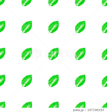 Ink messy drops leaves illustration. Print for cloth design, textile, fabric, wallpaper 107190297