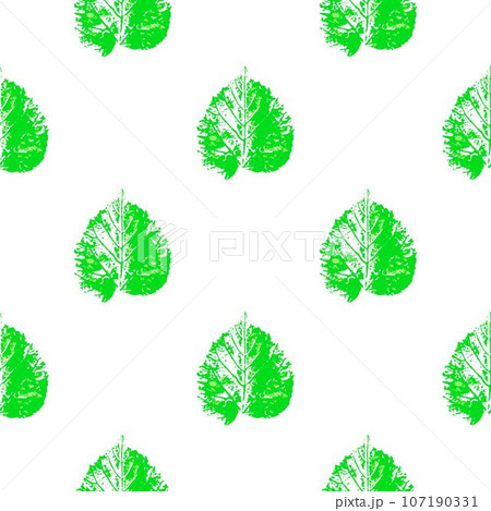 Ink messy drops leaves illustration. Print for cloth design, textile, fabric, wallpaper 107190331