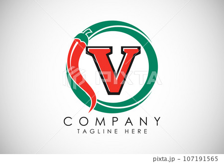 English Alphabet With Red Chilli Logo Design. Graphic Alphabet Symbol For Corporate Business English Alphabet With Red Chilli Logo Design. Graphic Alphabet Symbol For Corporate Business 107191565