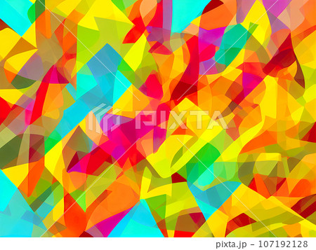 抽象的グラフィックカラフルアート背景 107192128