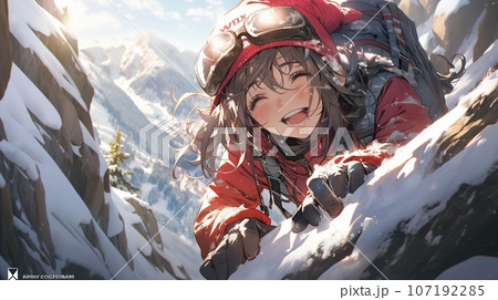 AyoniMix Anime prompt: Mountain climber hiking up a - PromptHero