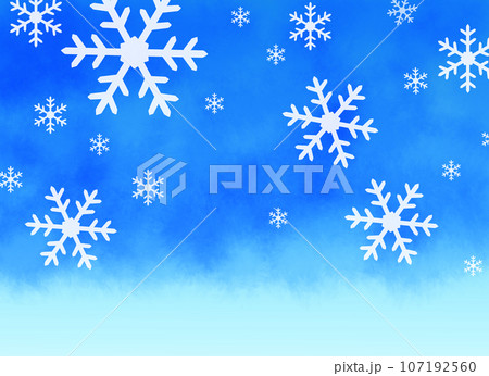 雪の結晶の背景イラスト 雪の結晶の背景イラスト 107192560