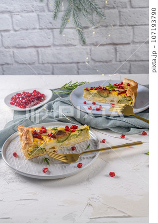 Homemade vegetable quiche 107193790