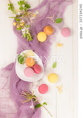 French sweet macarons French sweet macarons 107194240