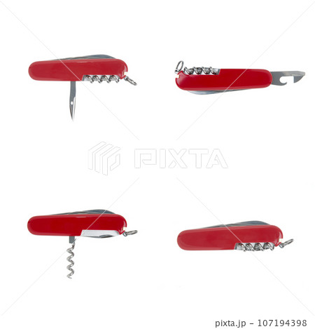 Set of four swiss army knifes 107194398