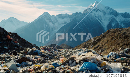 山に投棄されたゴミの風景「AI生成画像」 山に投棄されたゴミの風景「AI生成画像」 107195018