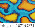 Colorful vibrant wavy pattern.3d illustration. 107195271