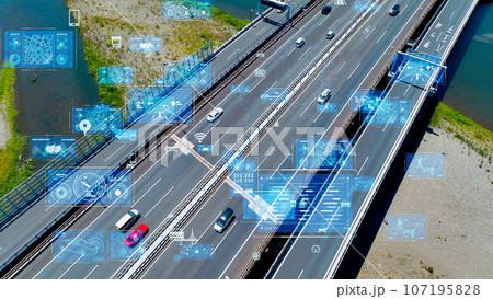交通とテクノロジー ITS MaaS 交通とテクノロジー ITS MaaS 107195828