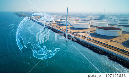 再生可能エネルギーと地球環境　サステナブル　SDGs 107195838