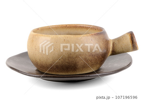 Rustic clay pot 107196596