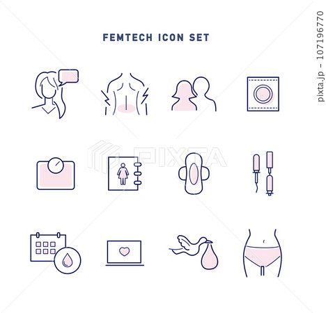 フェムテックのアイコンセット 107196770