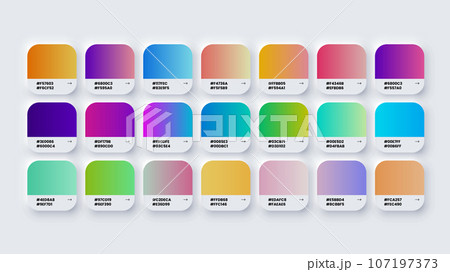 Color Palette, Gradient Colour Swatches in RGB, HEX Colors, Paint Palette, Bright Colours in HEX Codes Catalog, Colorful Tones Color Palette, Gradient Colour Swatches in RGB, HEX Colors, Paint Palette, Bright Colours in HEX Codes Catalog, Colorful Tones 107197373